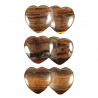Pendentif double coeur pierre percée en oeil de fer