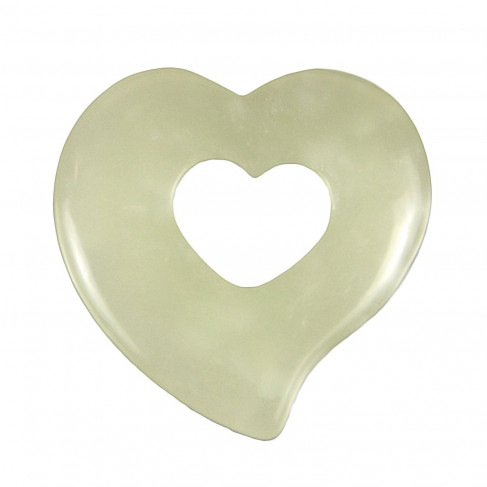 Pendentif donut coeur en jade de Chine
