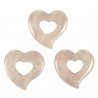 Pendentif donut coeur en quartz rose