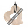 Pendentif donut coeur en quartz rose