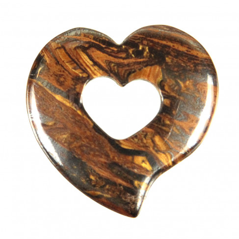 Pendentif donut coeur en oeil de fer