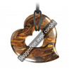 Pendentif donut coeur en oeil de fer