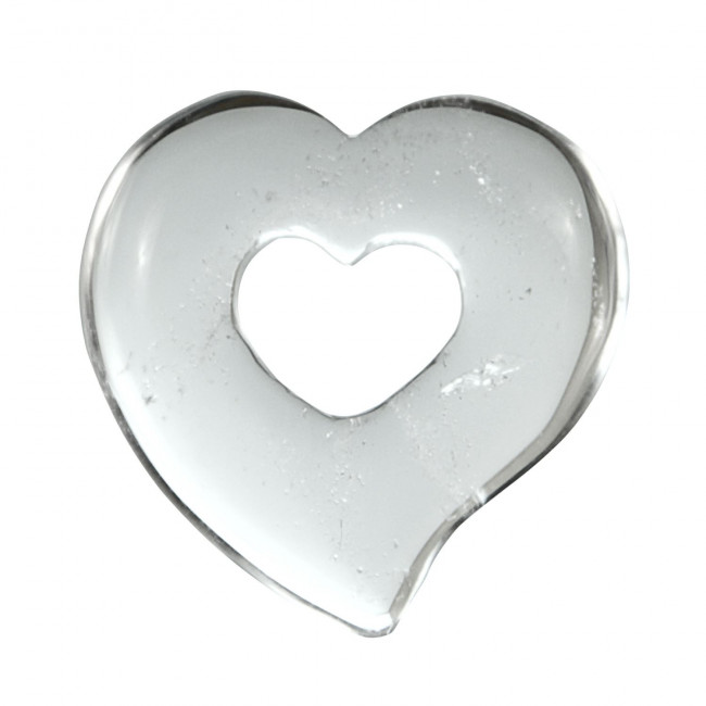 Pendentif donut coeur en cristal de roche