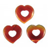 Pendentif donut coeur en cornaline