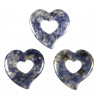 Pendentif donut coeur en sodalite