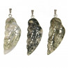 Pendentif aile d'ange en agate mousse