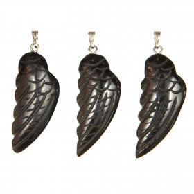 Pendentif aile d'ange en onyx