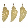 Pendentif aile d'ange en calcite jaune