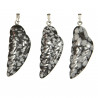 Pendentif aile d'ange en obsidienne neige