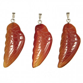 Pendentif aile d'ange en cornaline
