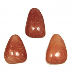 Pendentif pierre roulée percée en aventurine rouge