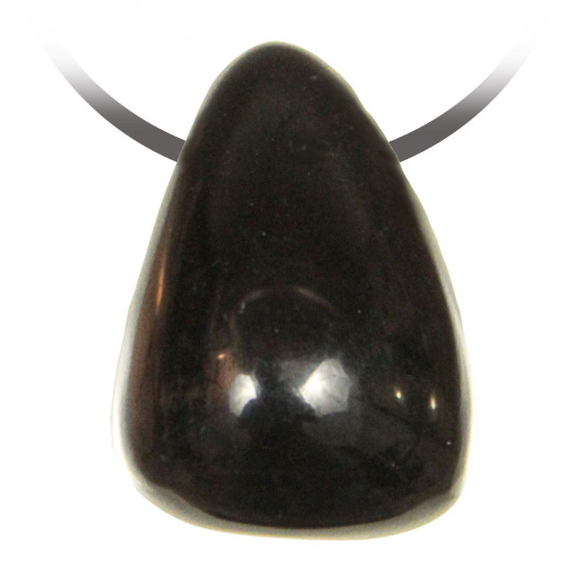 Pendentif pierre roulée percée en onyx