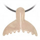 Pendentif pierre percée queue de baleine en quartz rose