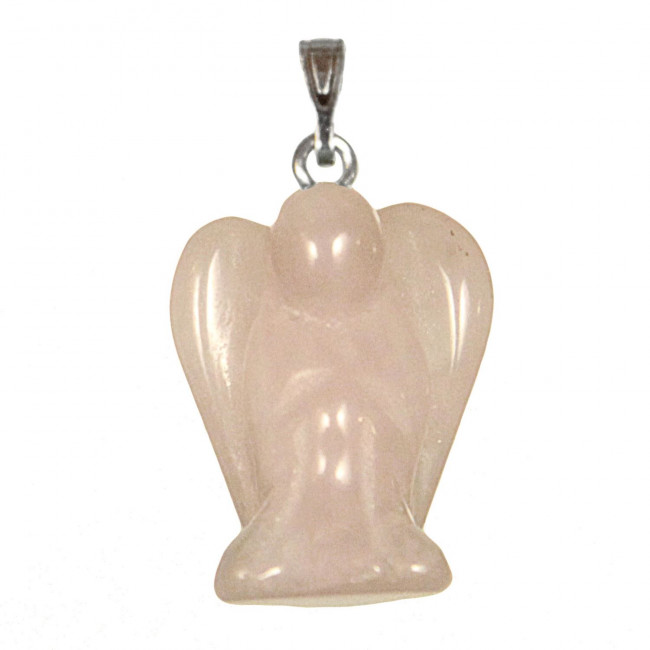 Pendentif ange en quartz rose