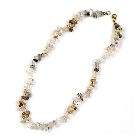 Collier de pierre en cristal avec inclusions - perles baroques