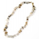 Collier de pierre en cristal avec inclusions - perles baroques - 45 cm