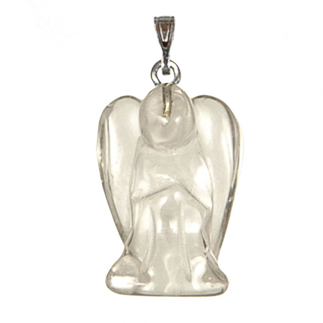 Pendentif ange en cristal de roche