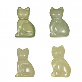 Pendentif pierre percée chat en jade de Chine