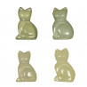 Pendentif pierre percée chat en jade de Chine