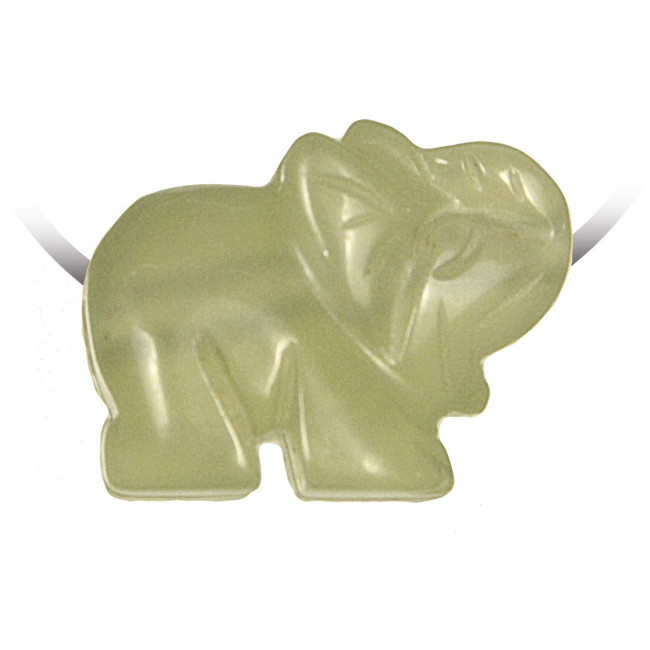 Pendentif pierre percée élephant en jade de Chine