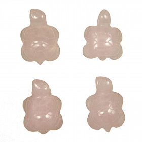 Pendentif pierre percée tortue en quartz rose