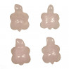 Pendentif pierre percée tortue en quartz rose