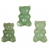 Pendentif pierre percée ourson en aventurine verte