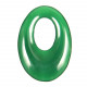 Pendentif donut oval en agate verte