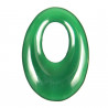 Pendentif donut oval en agate verte
