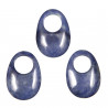 Pendentif donut oval en quartz bleu