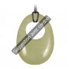 Pendentif donut oval en jade de Chine