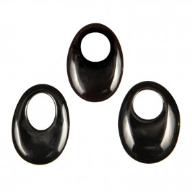 Pendentif donut oval en onyx