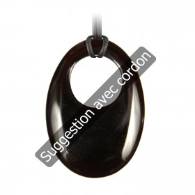 Pendentif donut oval en onyx