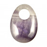Pendentif donut oval en améthyste