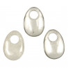 Pendentif donut oval en cristal de roche
