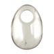 Pendentif donut oval en cristal de roche
