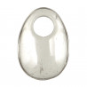 Pendentif donut oval en cristal de roche