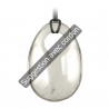 Pendentif donut oval en cristal de roche