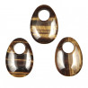Pendentif donut oval en oeil de tigre