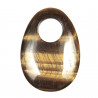 Pendentif donut oval en oeil de tigre