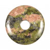 Donut Pi Chinois en unakite pour pendentif