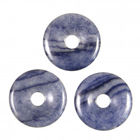 Donut Pi Chinois en quartz bleu pour pendentif