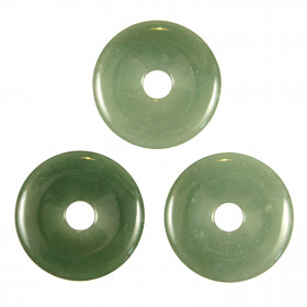 Donut Pi Chinois en aventurine verte pour pendentif