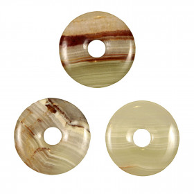 Donut Pi Chinois en aragonite pour pendentif