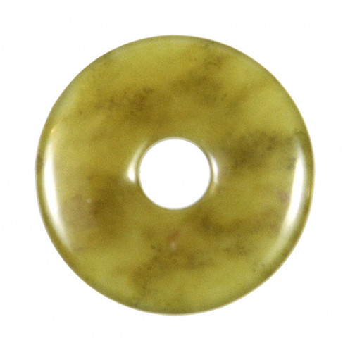 Donut Pi Chinois en lizardite pour pendentif