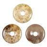 Donut Pi Chinois en corail fossilisé pour pendentif