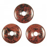 Donut Pi Chinois en obsidienne acajou pour pendentif