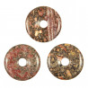 Donut Pi Chinois en jaspe léopard pour pendentif