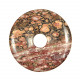 Donut Pi Chinois en jaspe léopard pour pendentif
