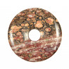 Donut Pi Chinois en jaspe léopard pour pendentif